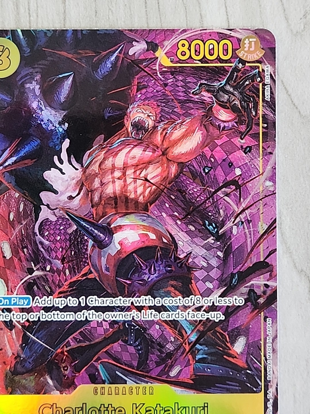 CHARLOTTE KATAKURI One Piece OP03-123 Alt Art Secret Rare SEC PRB01