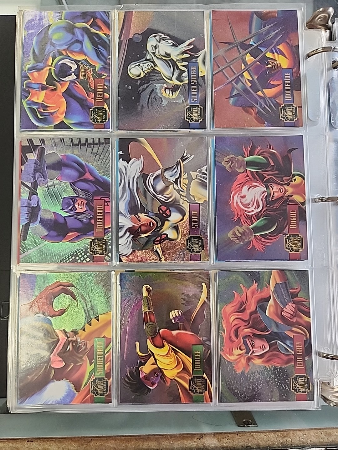 1995 Flair Marvel Annual: Complete Set /w Inserts 200 Cards NM