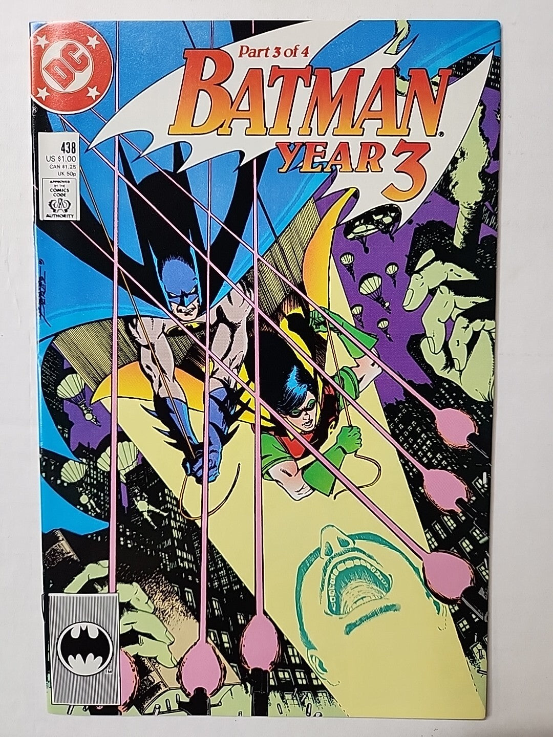 Batman Year Three Part 1-4 (436, 437, 438, 439) Full Run Complete Set DC 1989 VF