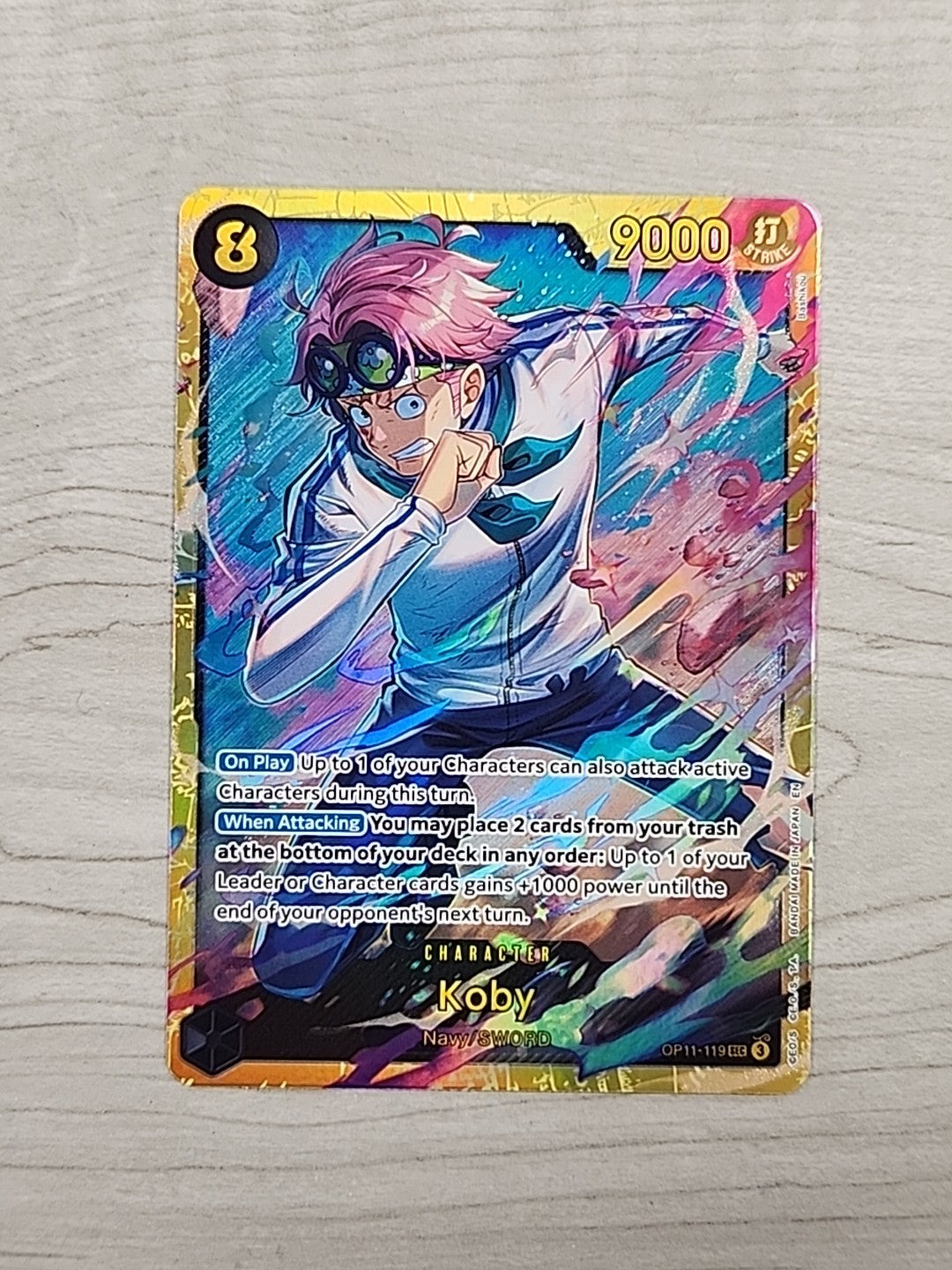 Koby OP11-119 SEC A Fist of Divine Speed ONE PIECE Card Game English
