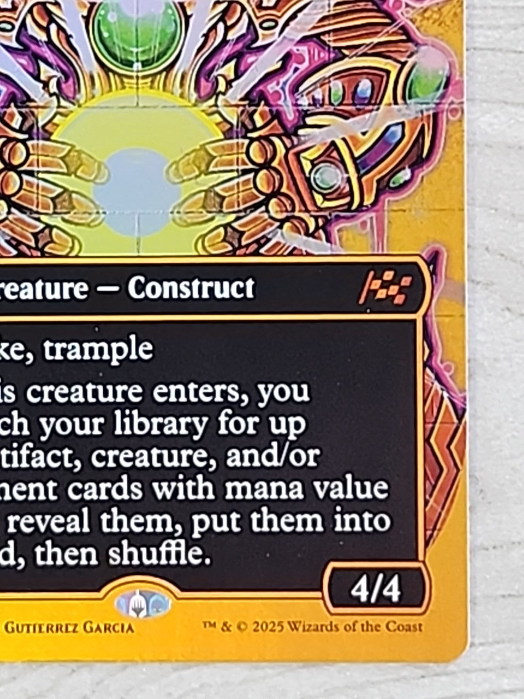 FOIL BRIGHTGLASS GEARHULK (BORDERLESS) FIRST-PLACE FOIL Aetherdrift DFT MTG