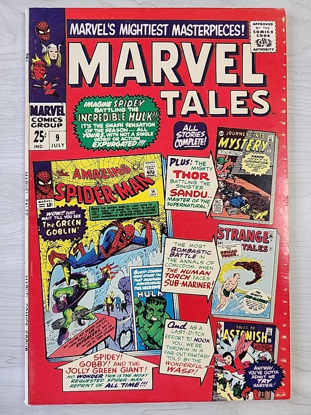 Marvel Tales #9 Marvel 1967 Reprints Amazing Spider-Man #14 Green Goblin VG/FN