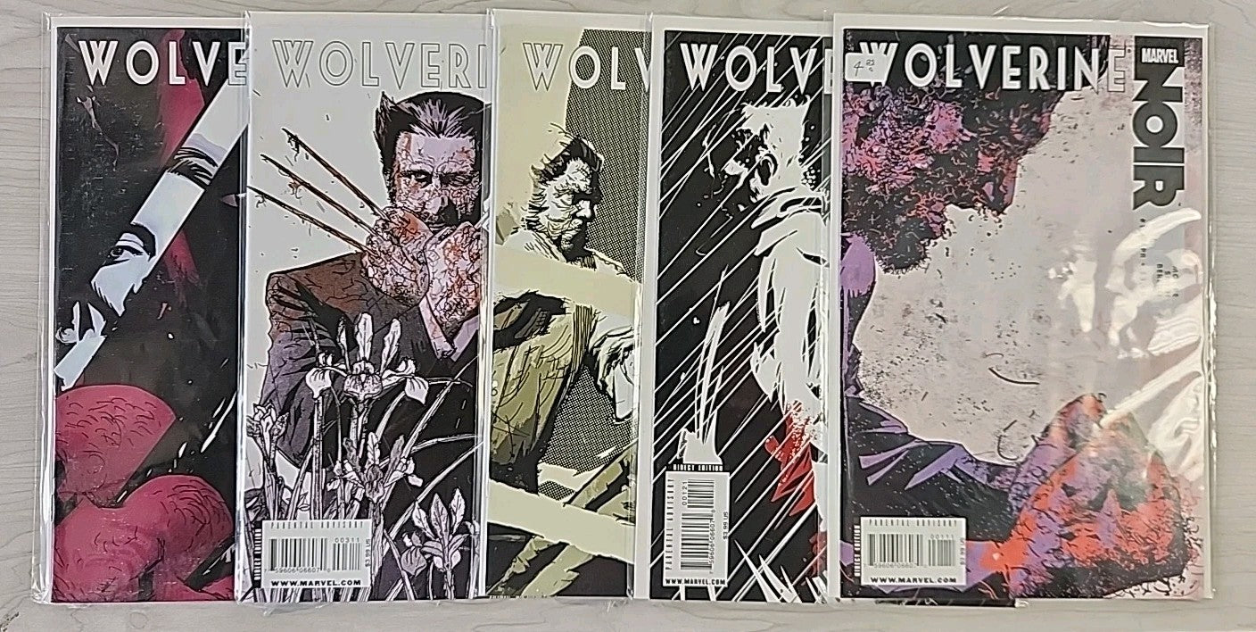 Marvel Wolverine Noir Issues 1-4 Limited Series Moore & Smith 2009 Plus Variant