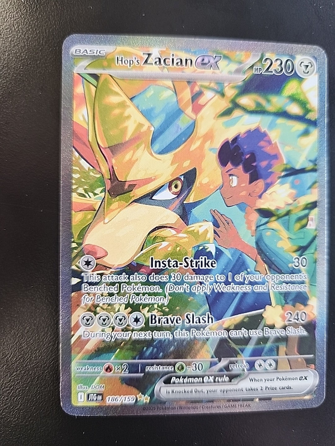 Hop's Zacian ex 186/159 Sv09: Journey Together Holo