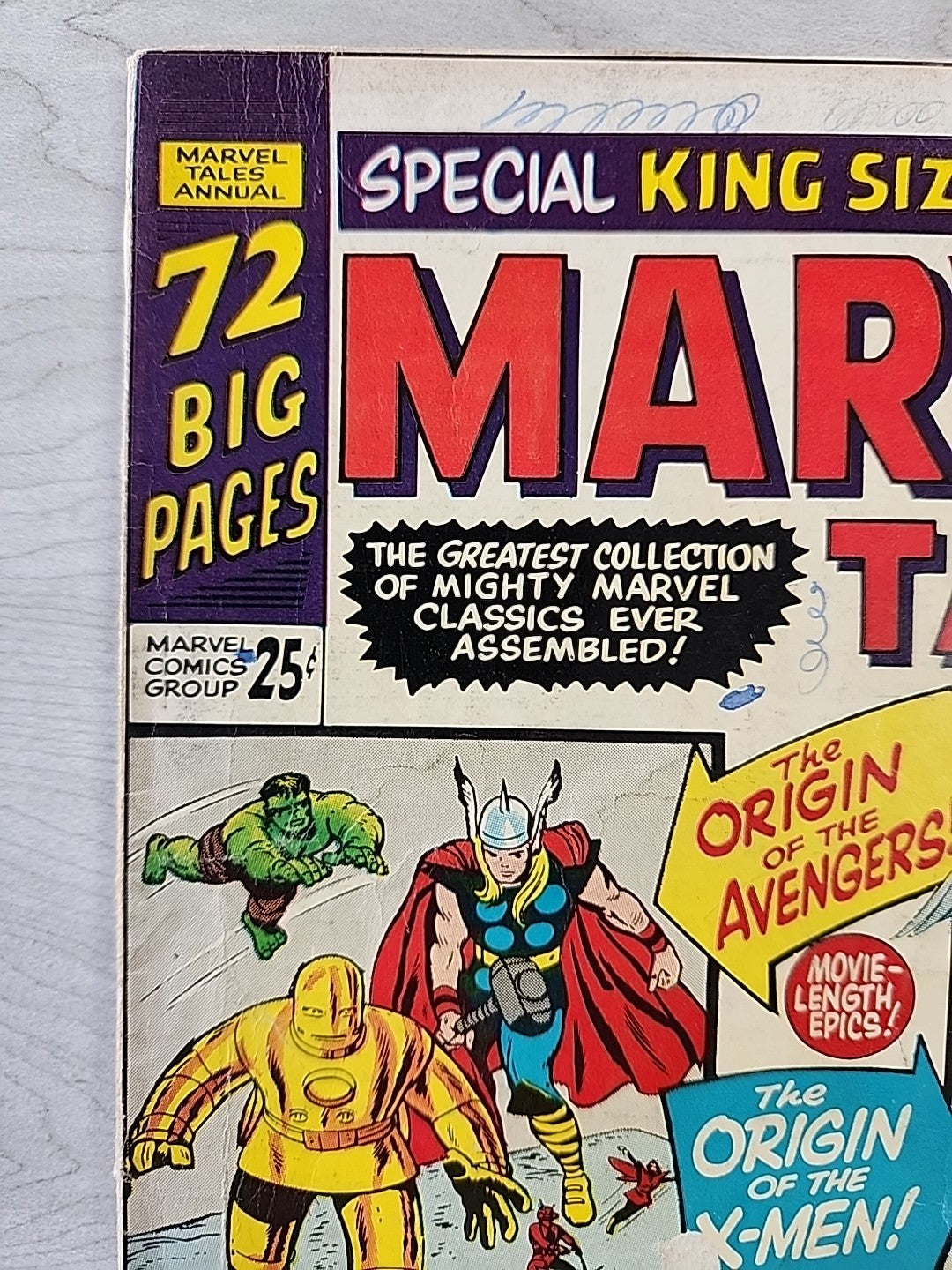 Marvel Tales King-Size Annual 2 G/VG Origins of X-Men Avengers Dr Strange 1965