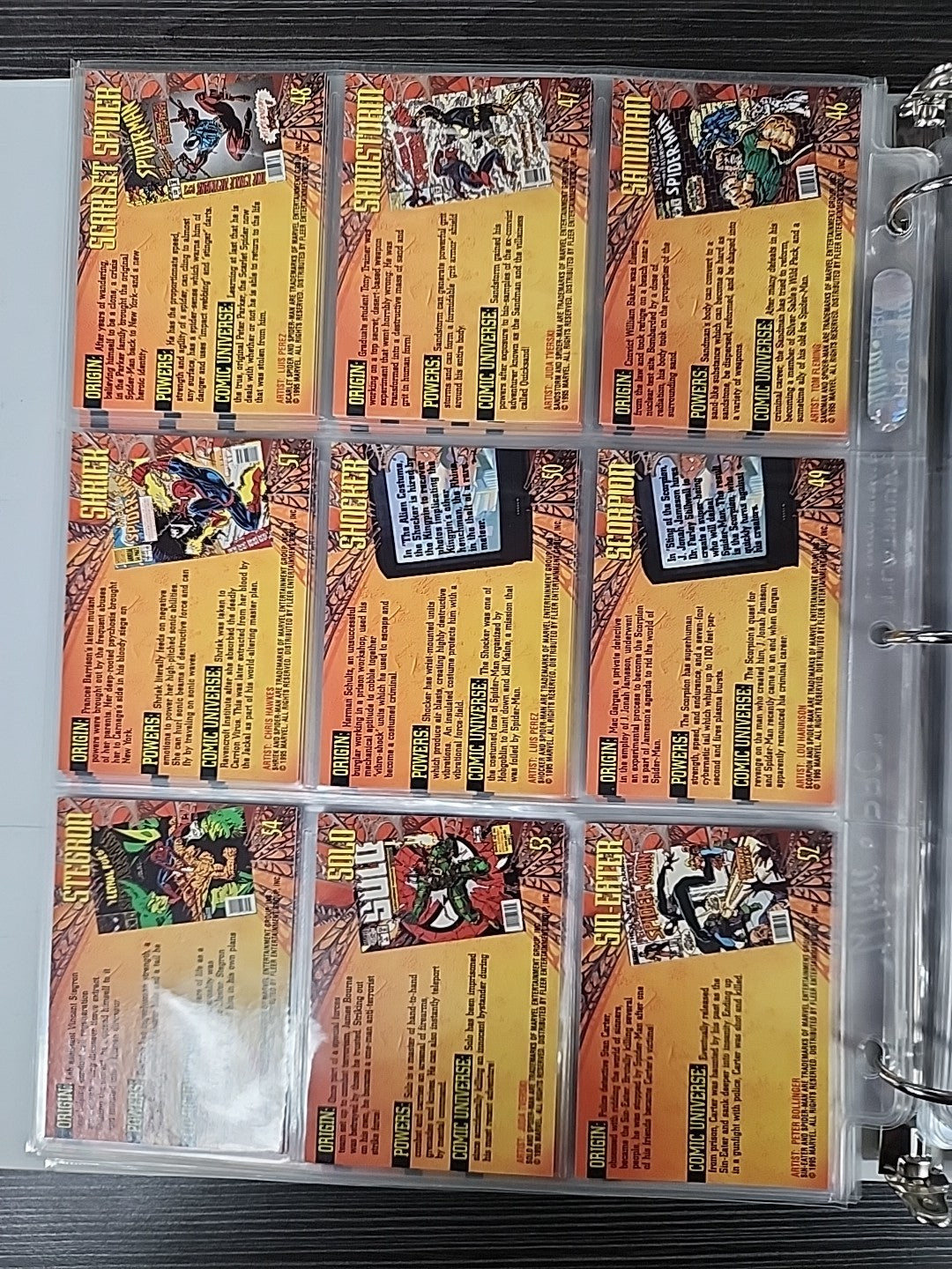 1995 Fleer Ultra Spider-Man: Complete Base Set w/ All Inserts 185 Cards
