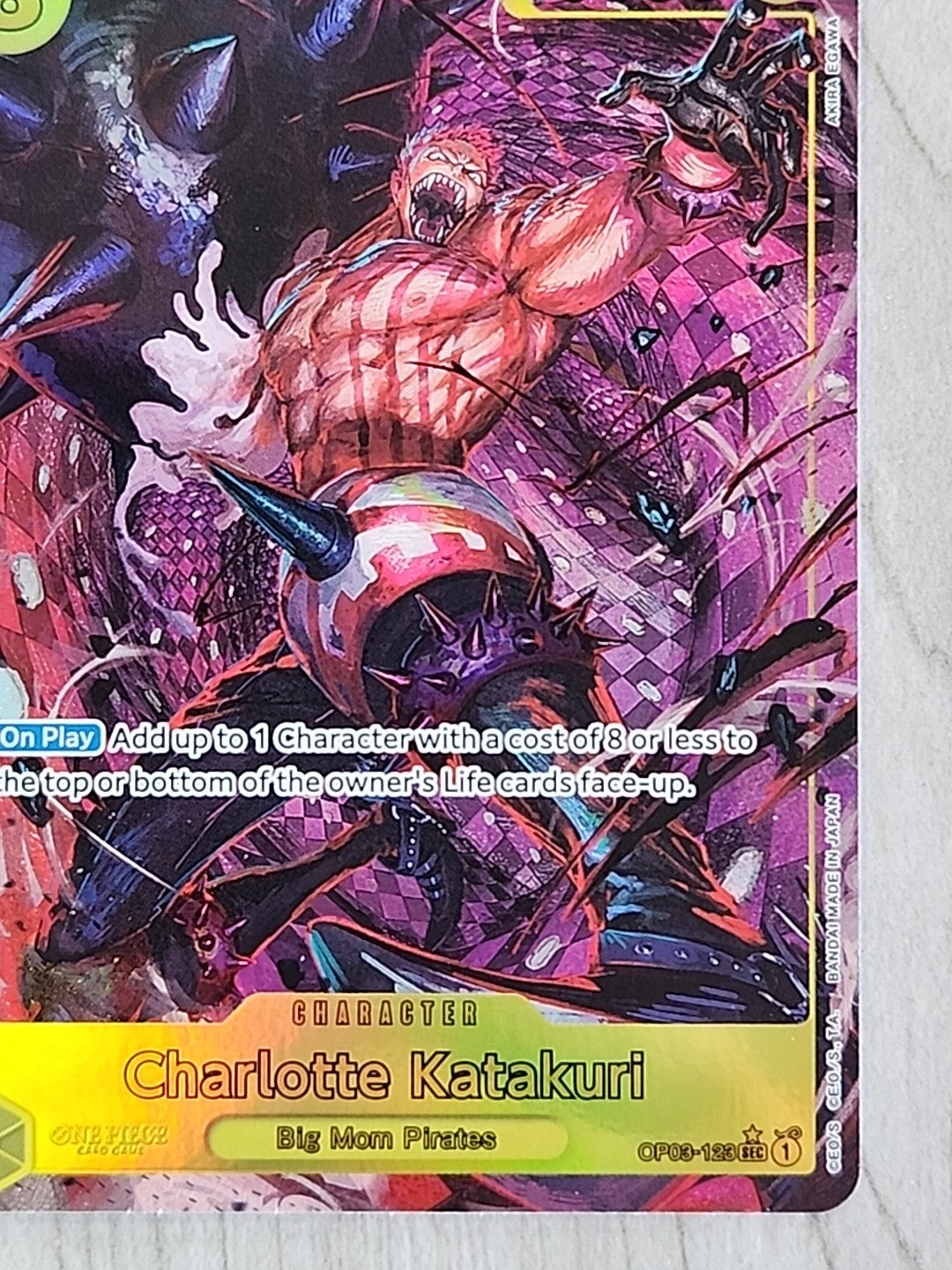 CHARLOTTE KATAKURI One Piece OP03-123 Alt Art Secret Rare SEC PRB01