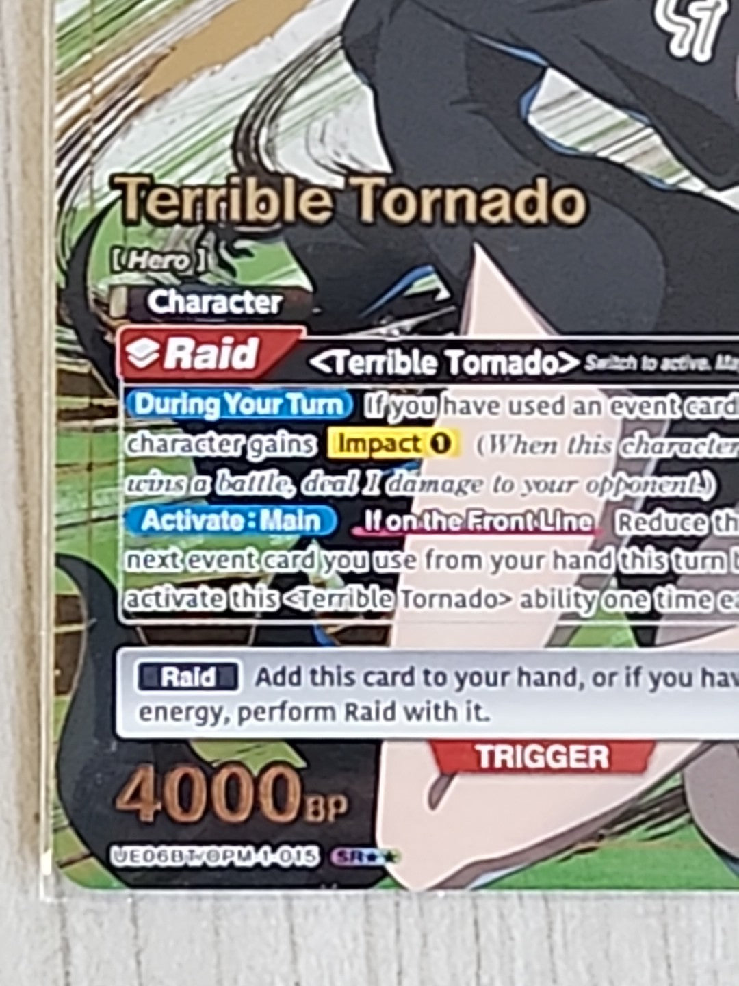 Union Arena Terrible Tornado UE06BT/OPM-1-015 SR** Signed Alt Art Super Rare