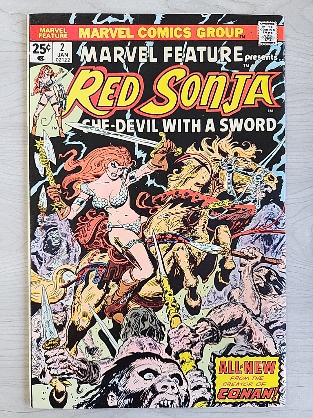 Marvel Feature 1-7 COMPLETE Series Frank Thorne Red Sonja 1 2 3 4 5 6 7 Conan