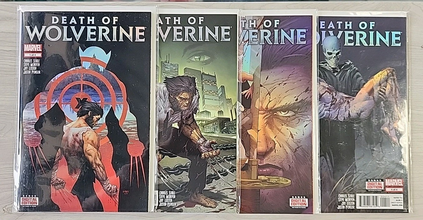 Marvel Comics Death of Wolverine #1-4 Complete Set (2014) Foil Covers Lot Of 4