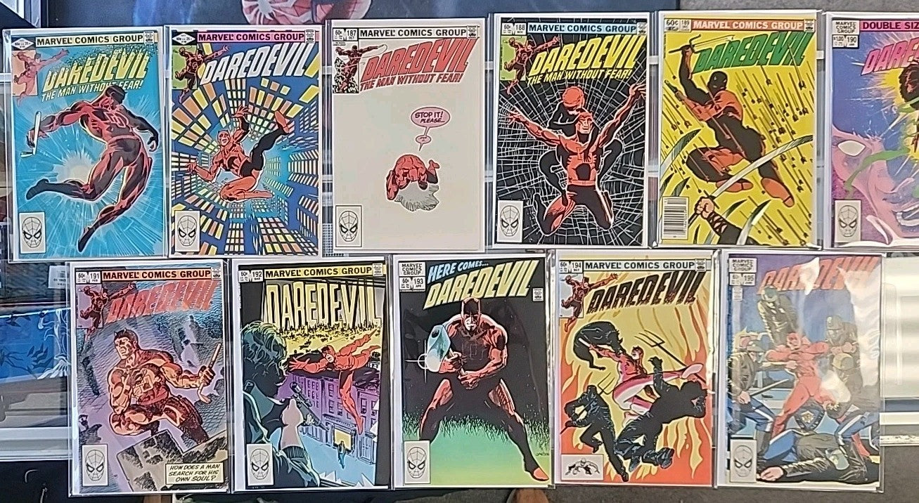 Daredevil #185 - 195 197-200 Lot Of 15 Issues Frank Miller Klaus Janson VF/NM