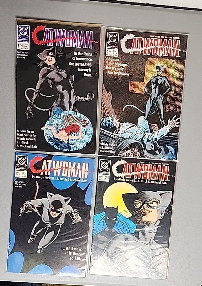 CATWOMAN #1 #2 #3 #4MINDY NEWELL 1-4 Complete Set 1989 DC Comics Batman VF