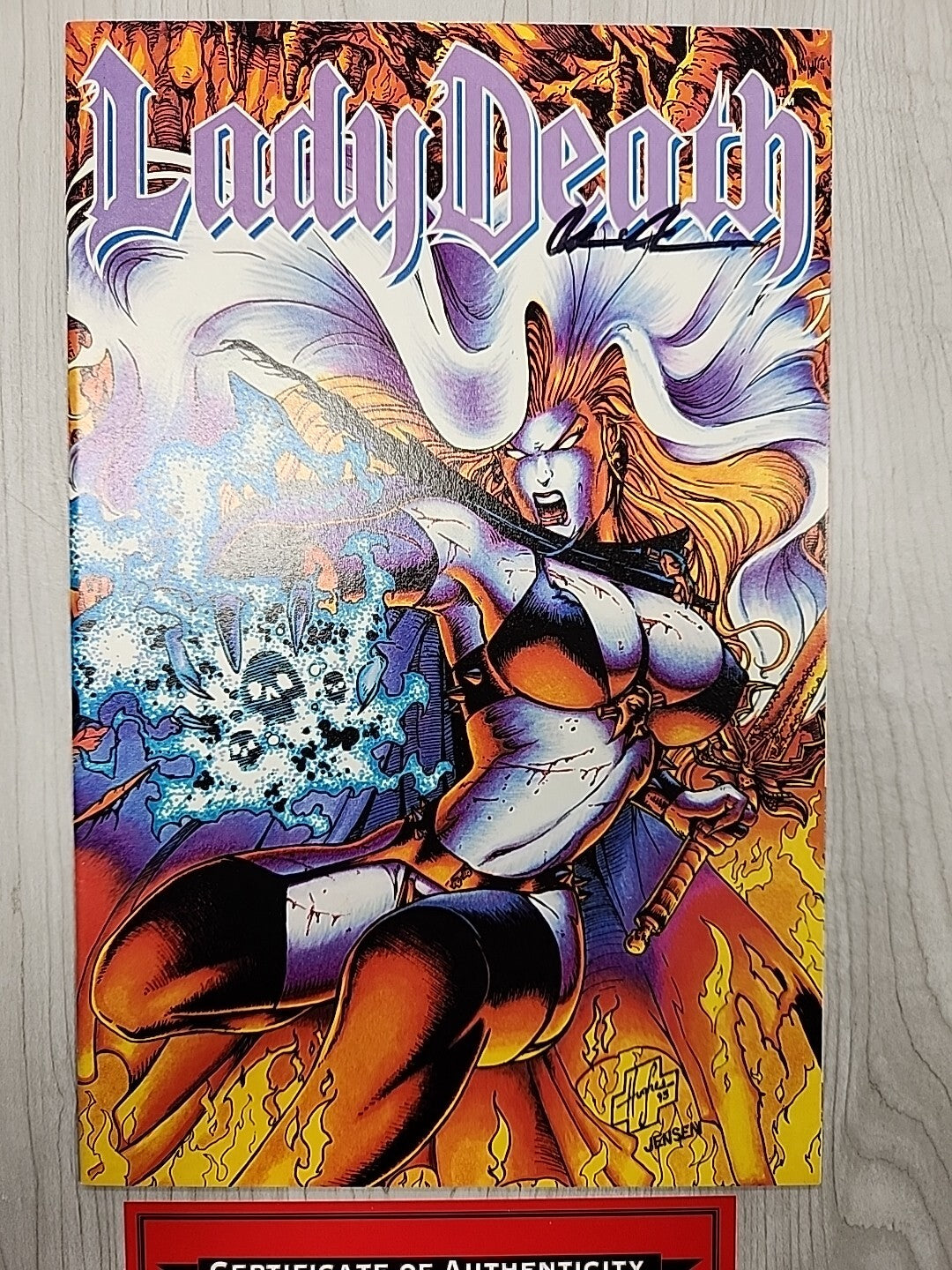 Lady Death Vol 1 #3 Signed by Brian Pulido (Chaos, 1994) VF/NM With COA