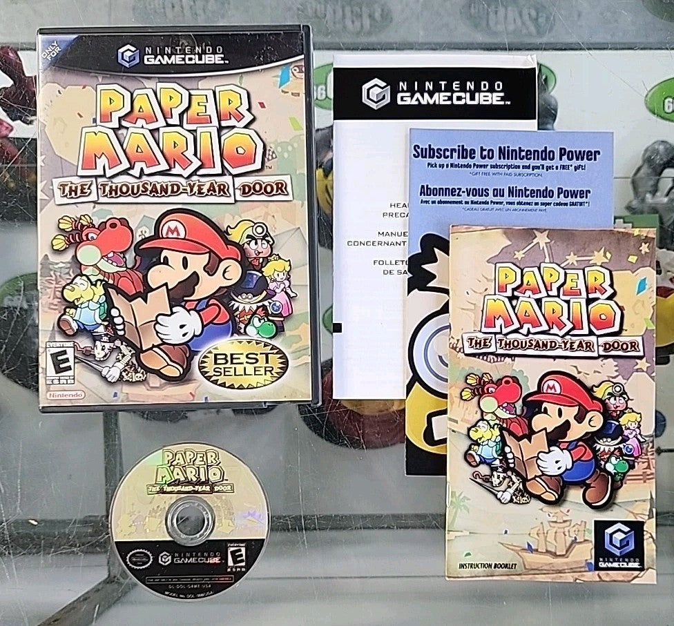 Paper Mario Thousand Year Door (Nintendo GameCube, 2004) CIB Tested Black Label