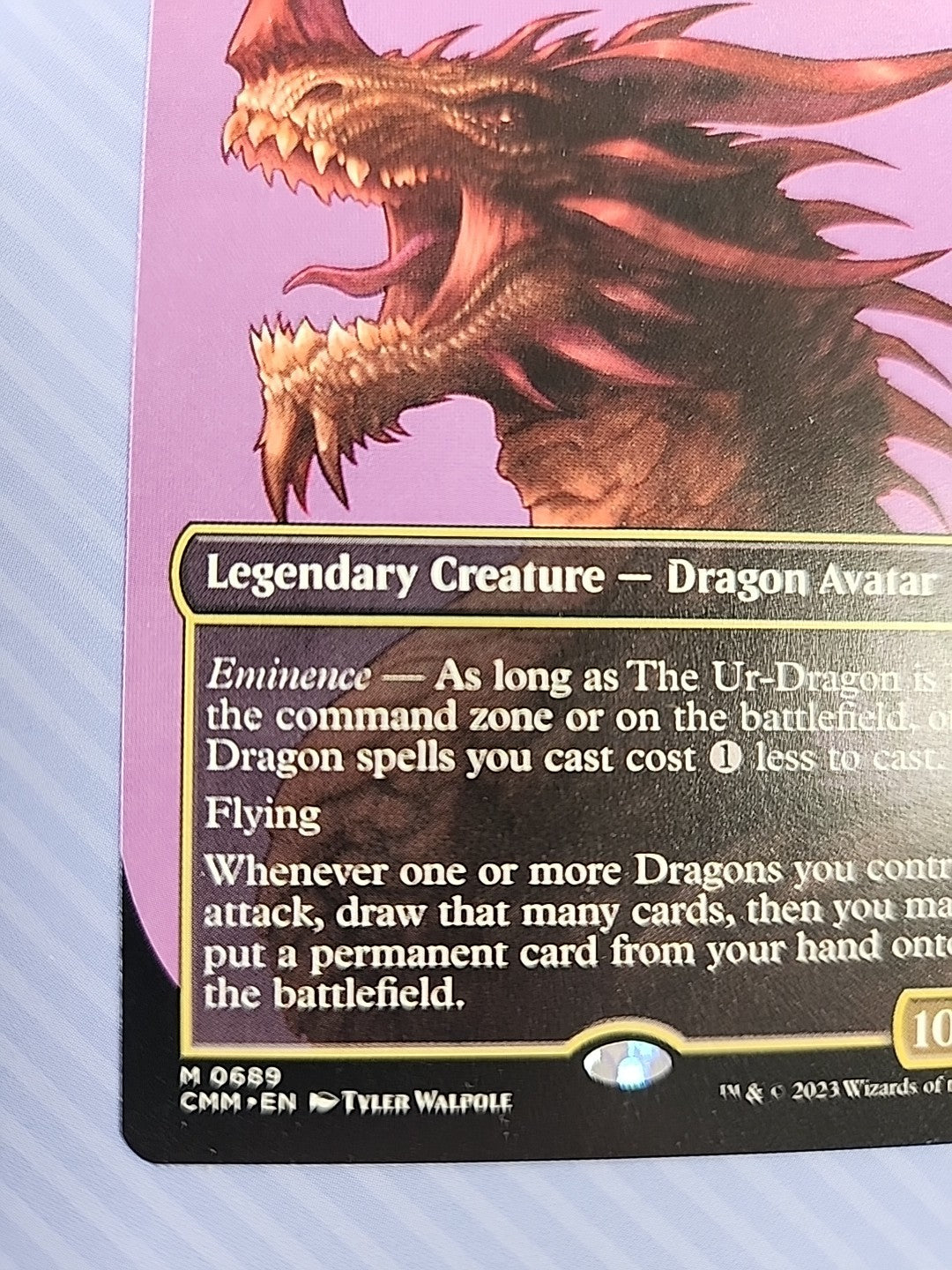 MTG The Ur-Dragon Borderless LP Commander Masters CMM Mythic 689 Regular