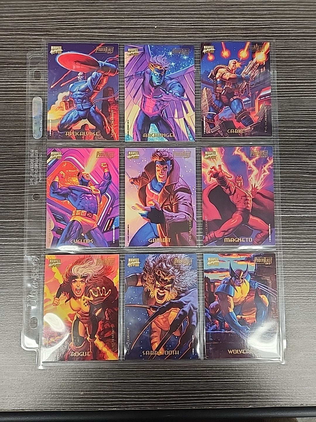 1994 Marvel Masterpieces Base Set Powerblast Silver Holofoil Plus Signature 293