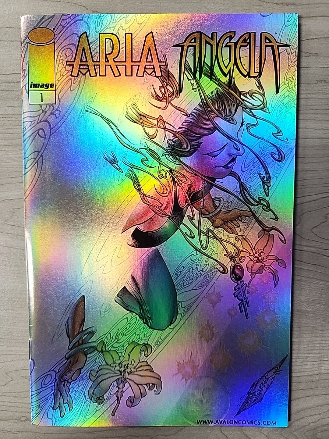 ARIA ANGELA #1 2 Image Comics Lot Of 7 Variants Tower Records Foil Chromium 2000