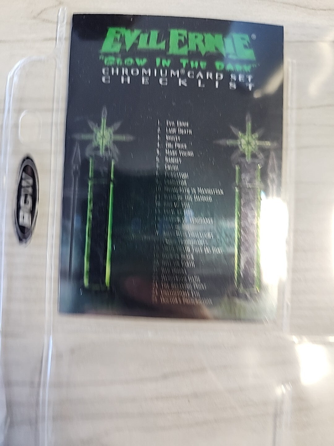 EVIL ERNIE Glow In The Dark 1995 Chromium Complete 100 Card Set in Sheets