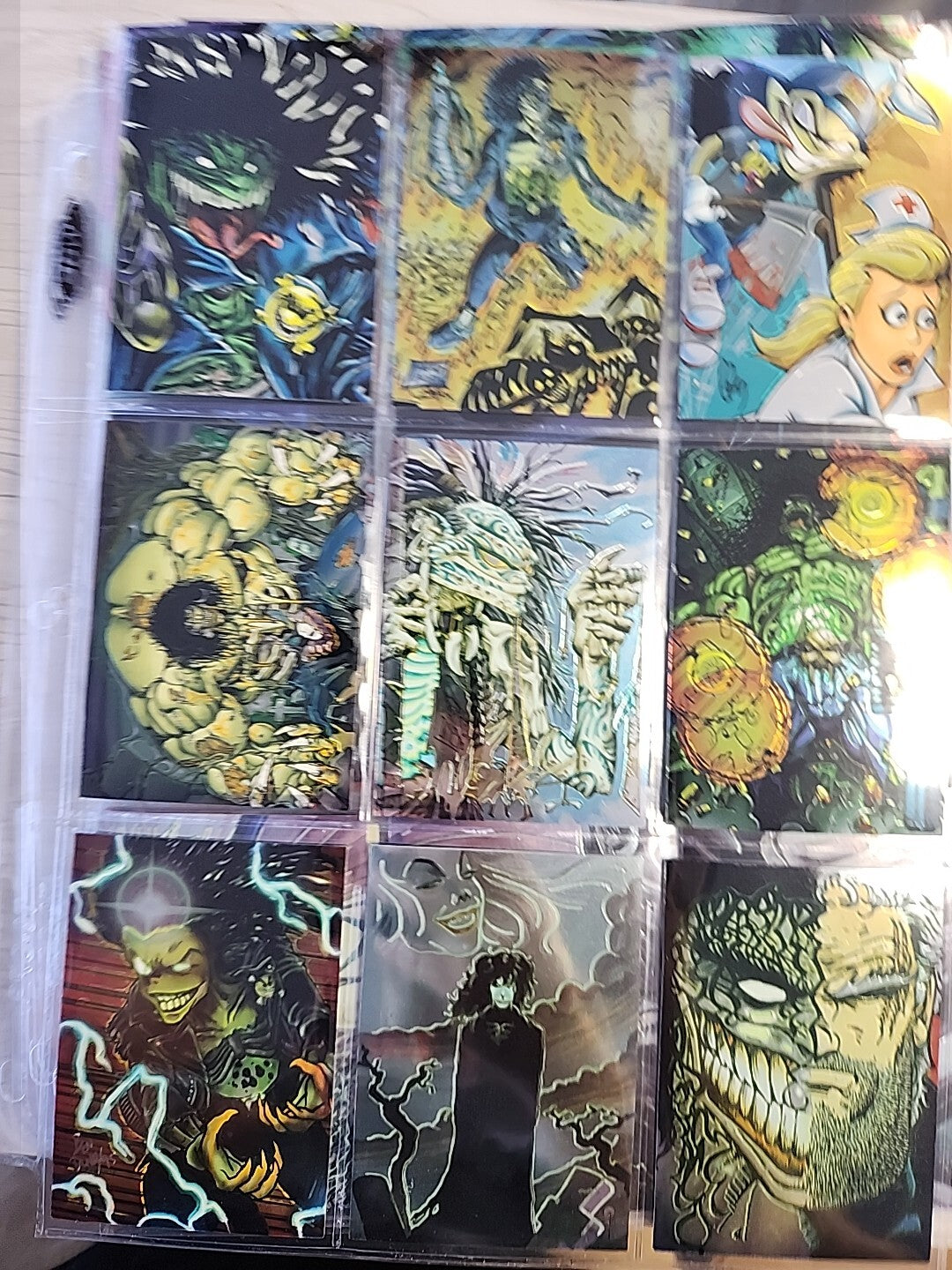 EVIL ERNIE Glow In The Dark 1995 Chromium Complete 100 Card Set in Sheets