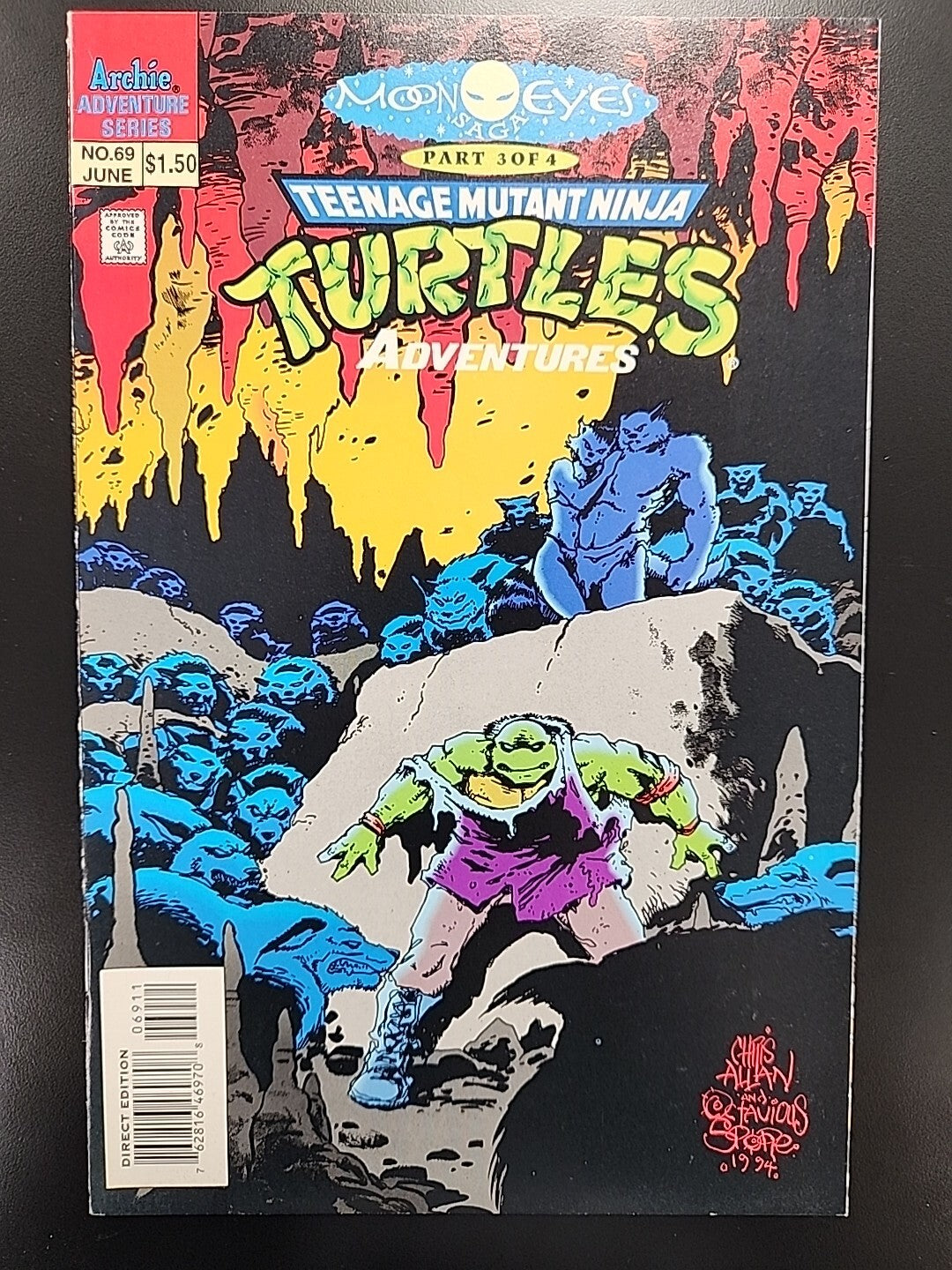 Teenage Mutant Ninja Turtles Adventures #69 1995 Moon Eyes Pt 3 Hard To Find NM