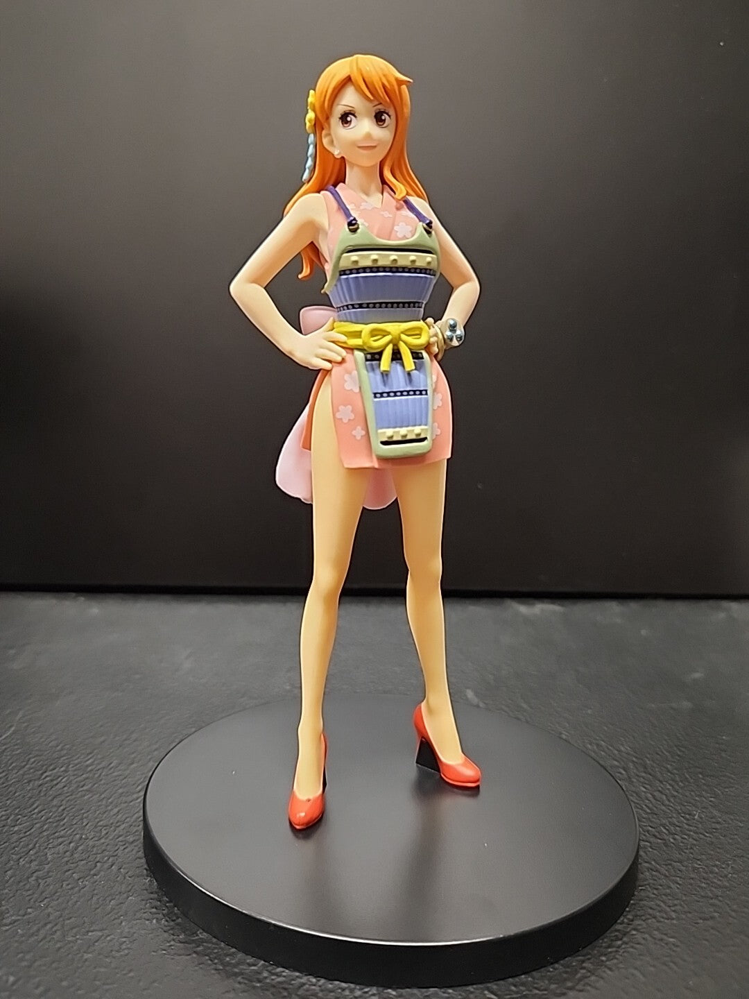 One Piece Banpresto DXF The Grandline Lady Wanokuni V8 Nami Figure B Model Open
