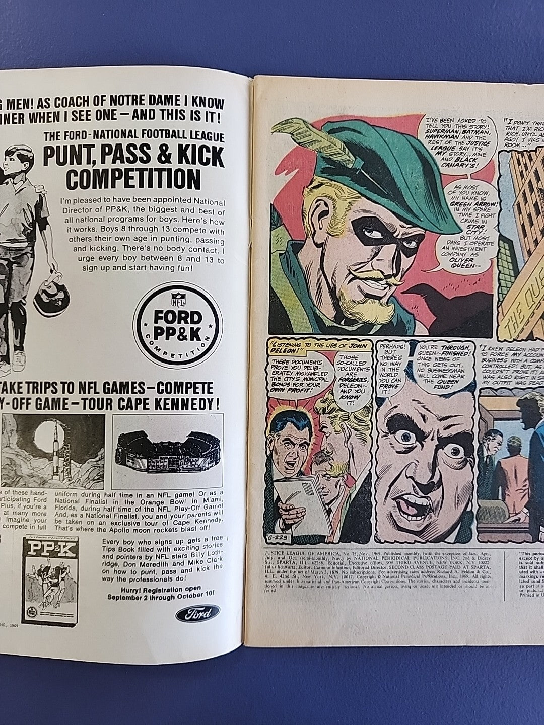 Justice League Of America #75 Fine 5.5/6.0 Black Canary Joins 1969