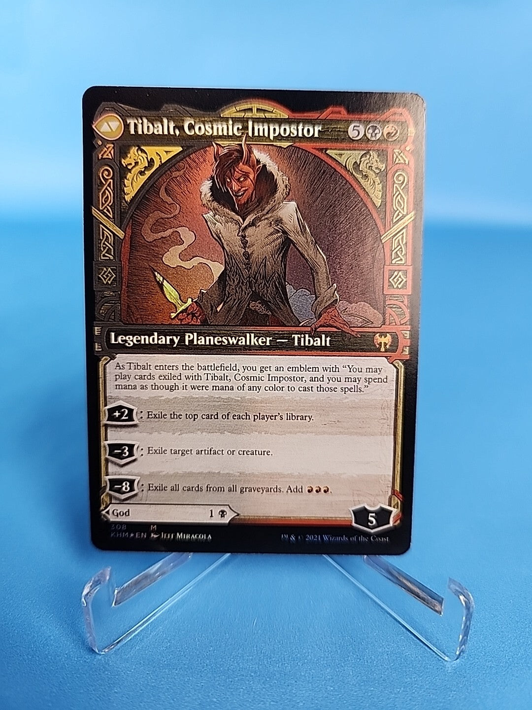 MTG FOIL Valki, God of Lies / Tibalt, Cosmic Impostor 308 English Magic