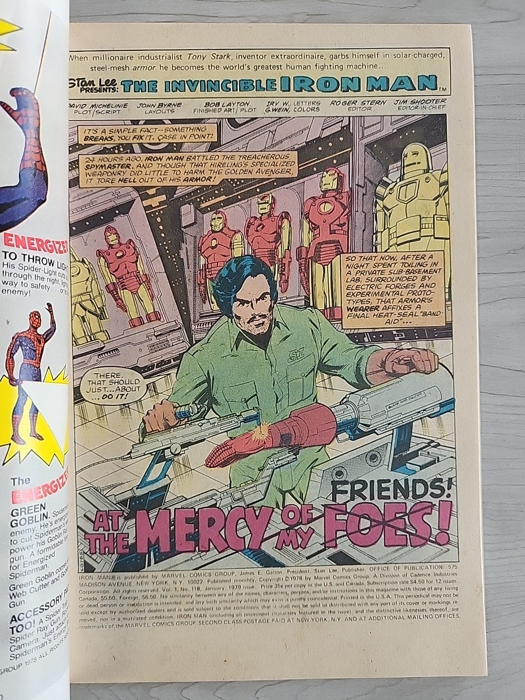 Invincible Iron Man # 118 Marvel Comics 1978 1st Jim Rhodes Bob Layton Cover VF