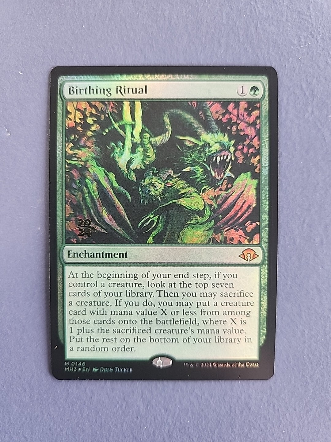 MTG FOIL Birthing Ritual Modern Horizons 3 MH3 Mythic 146 N/NM Prerelease Promo