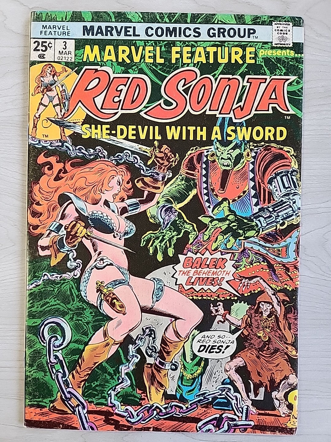 Marvel Feature 1-7 COMPLETE Series Frank Thorne Red Sonja 1 2 3 4 5 6 7 Conan