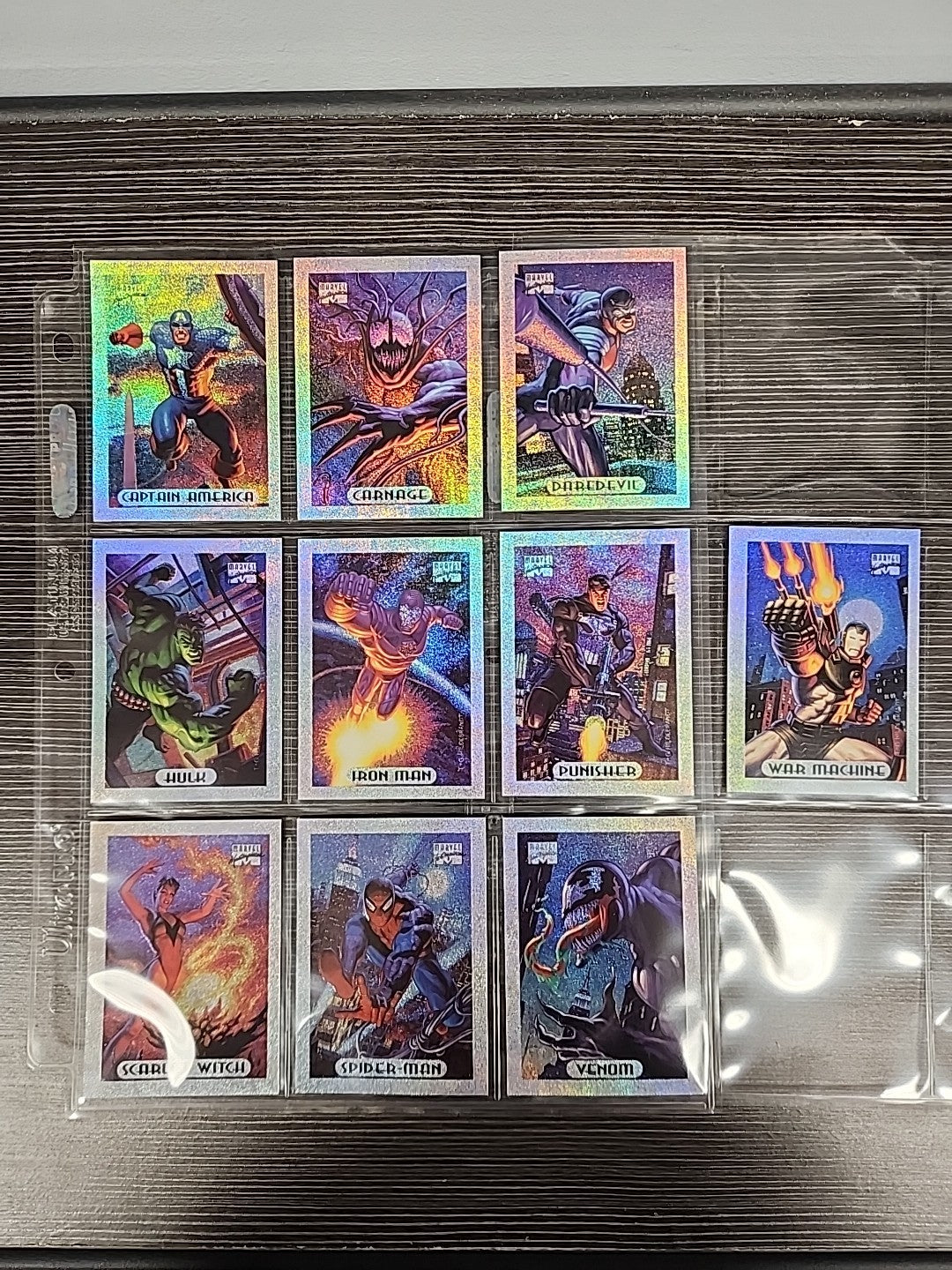 1994 Marvel Masterpieces Base Set Powerblast Silver Holofoil Plus Signature 293