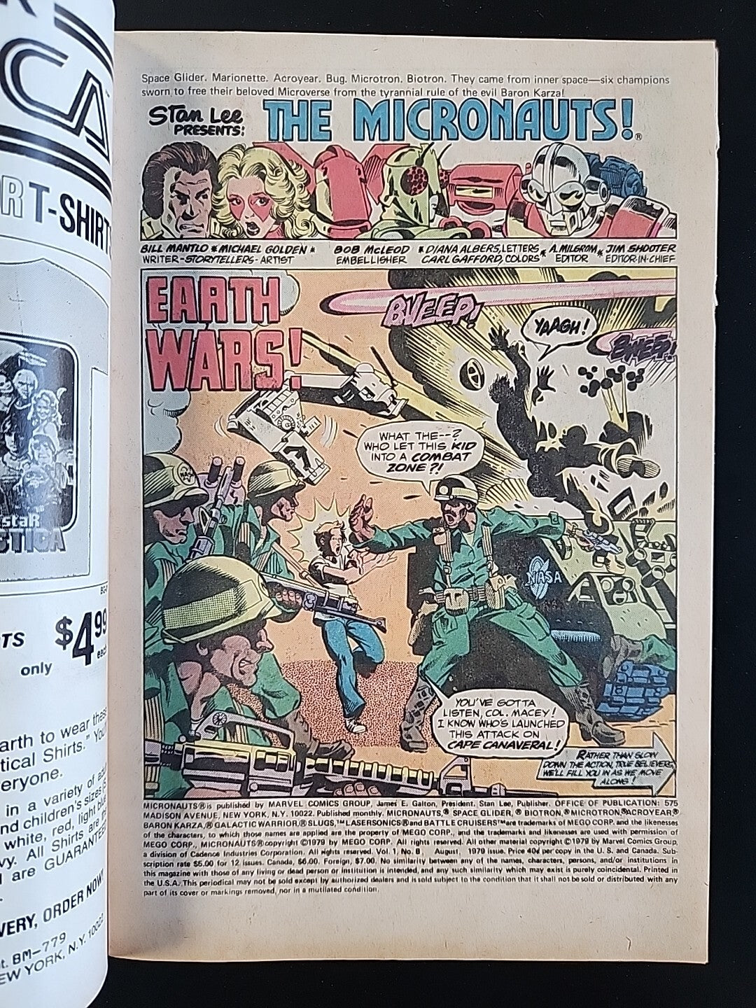 The Micronauts #8 VF 1st Appearance of Captain Universe Marvel Comics 1979