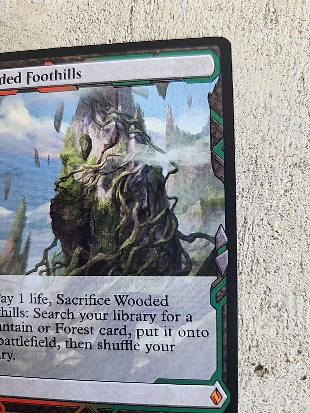 MTG Wooded Foothills Near Mint Regular Zendikar Rising Expeditions English