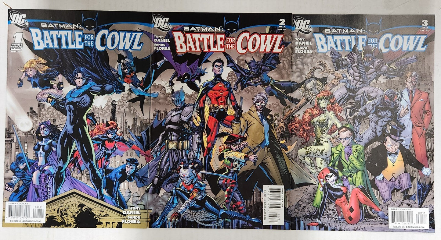 Batman: Battle For The Cowl 2009 #1-3 Plus Tie-in One Shots VF/NM 16 Book Lot DC
