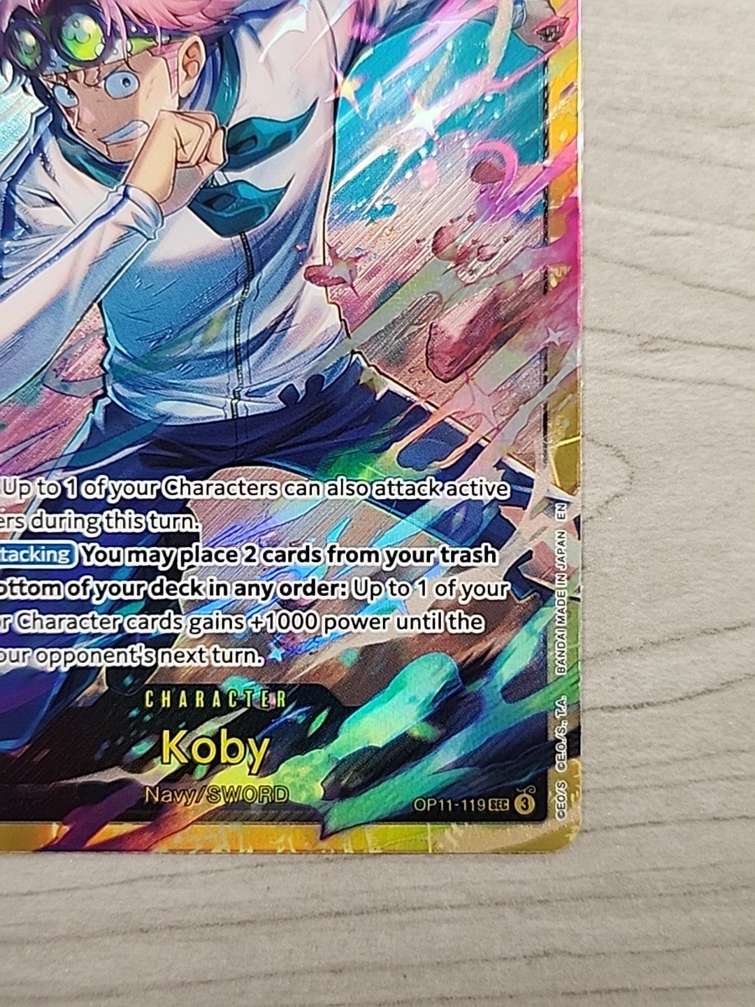 Koby OP11-119 SEC A Fist of Divine Speed ONE PIECE Card Game English
