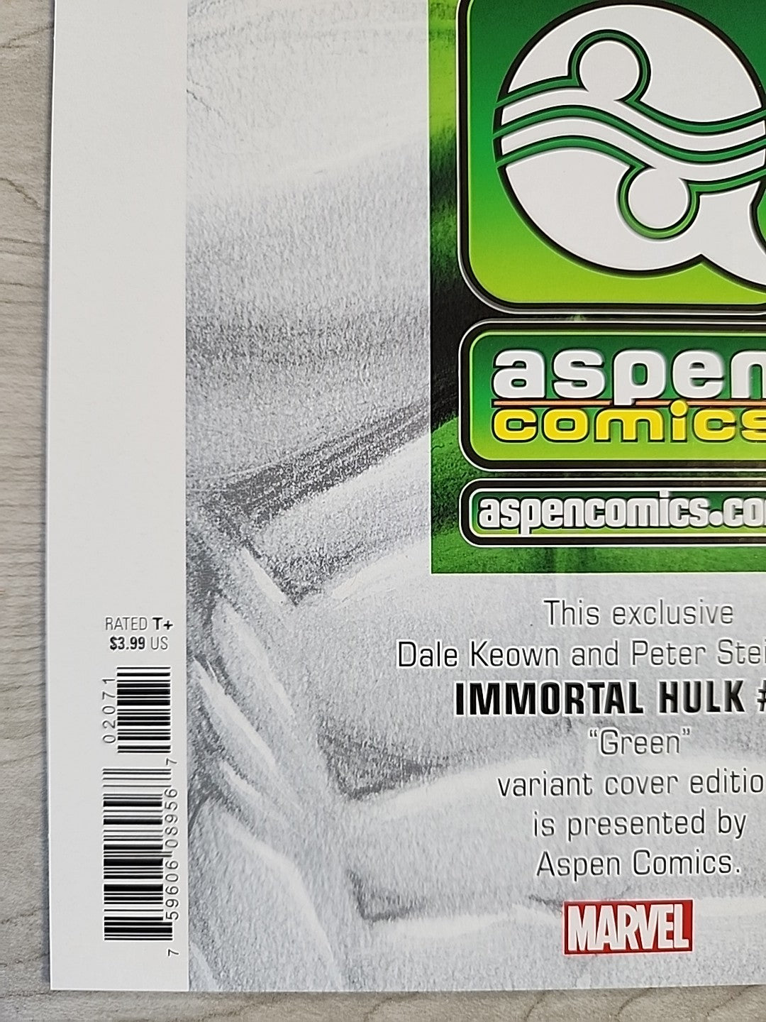 IMMORTAL HULK #20 Dale Keown Aspen Comics Virgin Variant NM