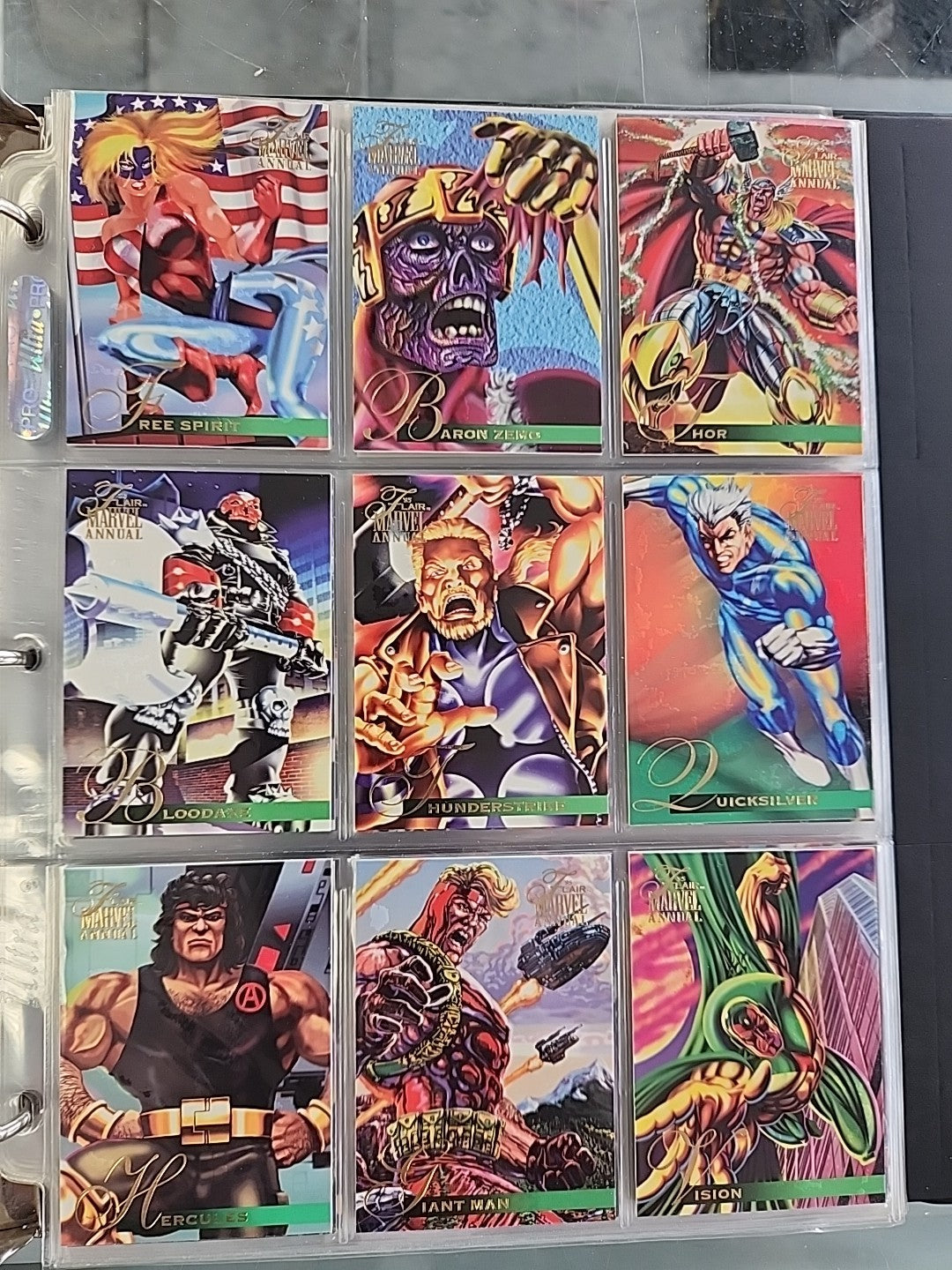 1995 Flair Marvel Annual: Complete Set /w Inserts 200 Cards NM