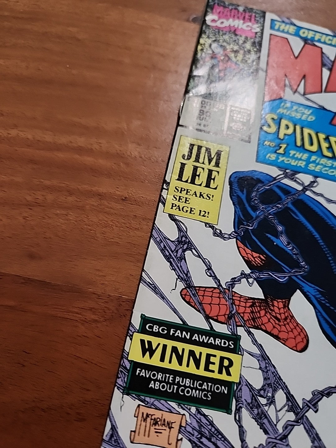 MARVEL AGE #90 (Marvel, 1990) Jim Lee McFarlane Spider-Man Cover VF/NM