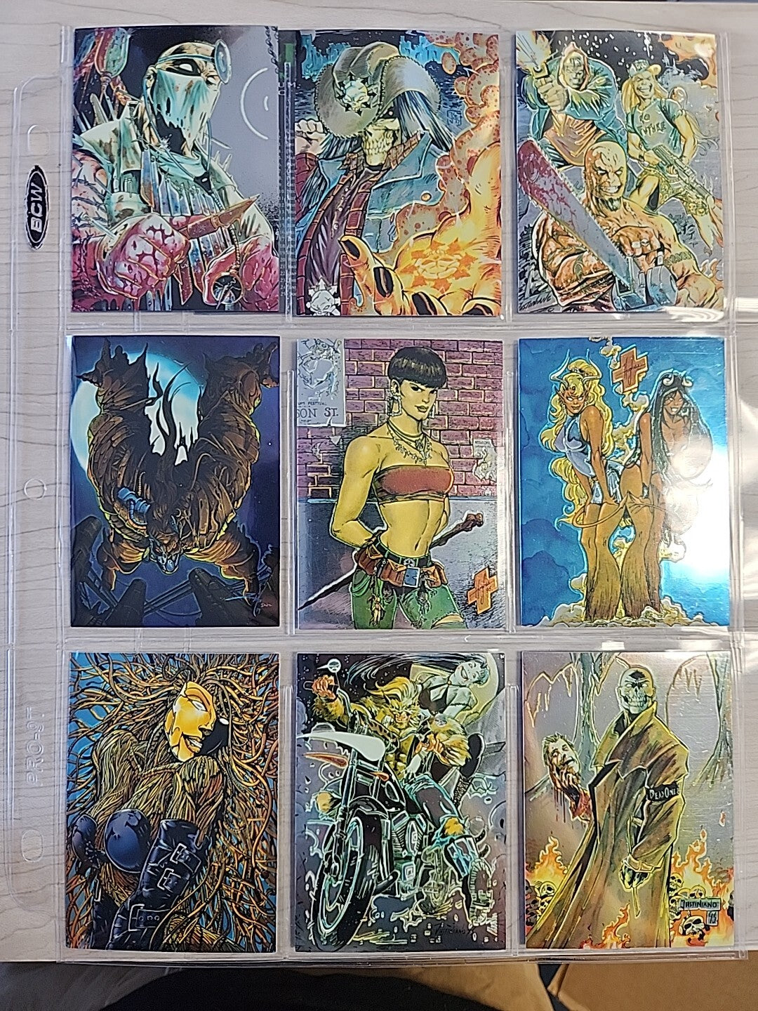 EVIL ERNIE Glow In The Dark 1995 Chromium Complete 100 Card Set in Sheets