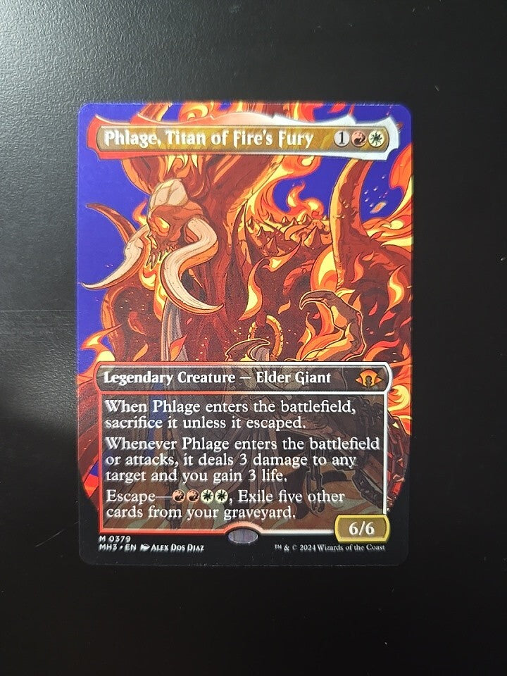 MTG Phlage Titan of Fires Fury BORDERLESS MH3 Magic The Gathering NM