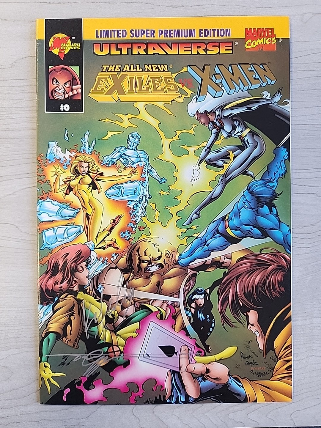 ALL NEW EXILES vs. X-MEN #0 Ken Lashley & Tom Wegrzyn signed w/COA Malibu/Marvel
