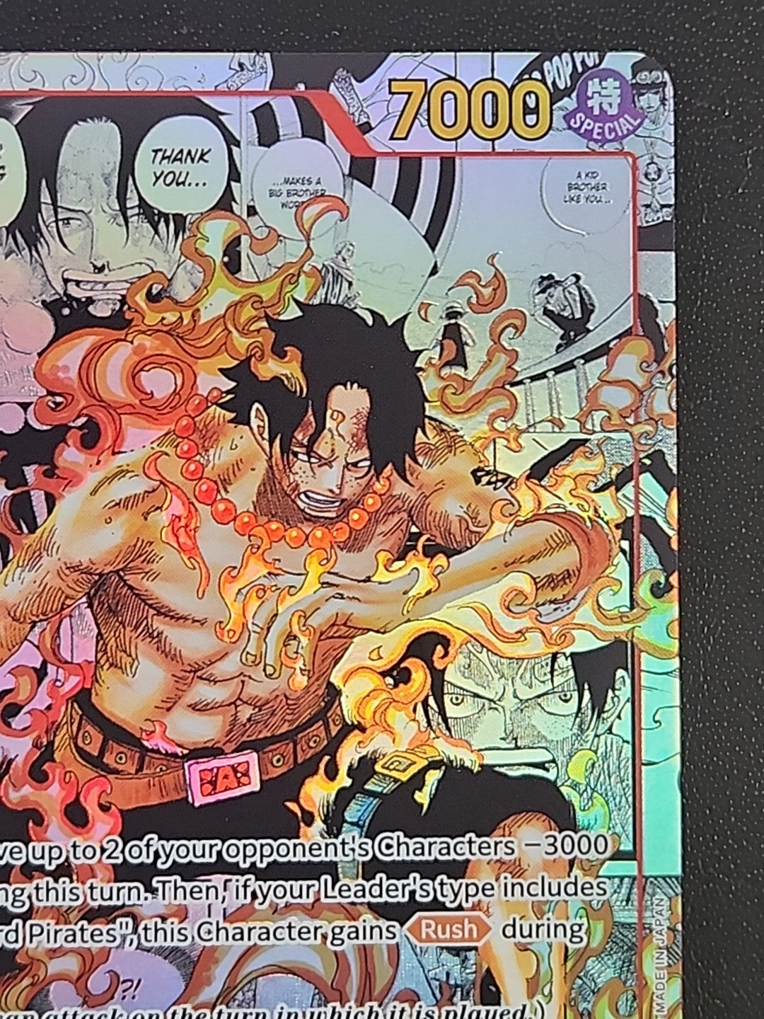 One Piece Portgas.D.Ace OP02-013 Parallel Manga Rare Alt Art English - NM/M