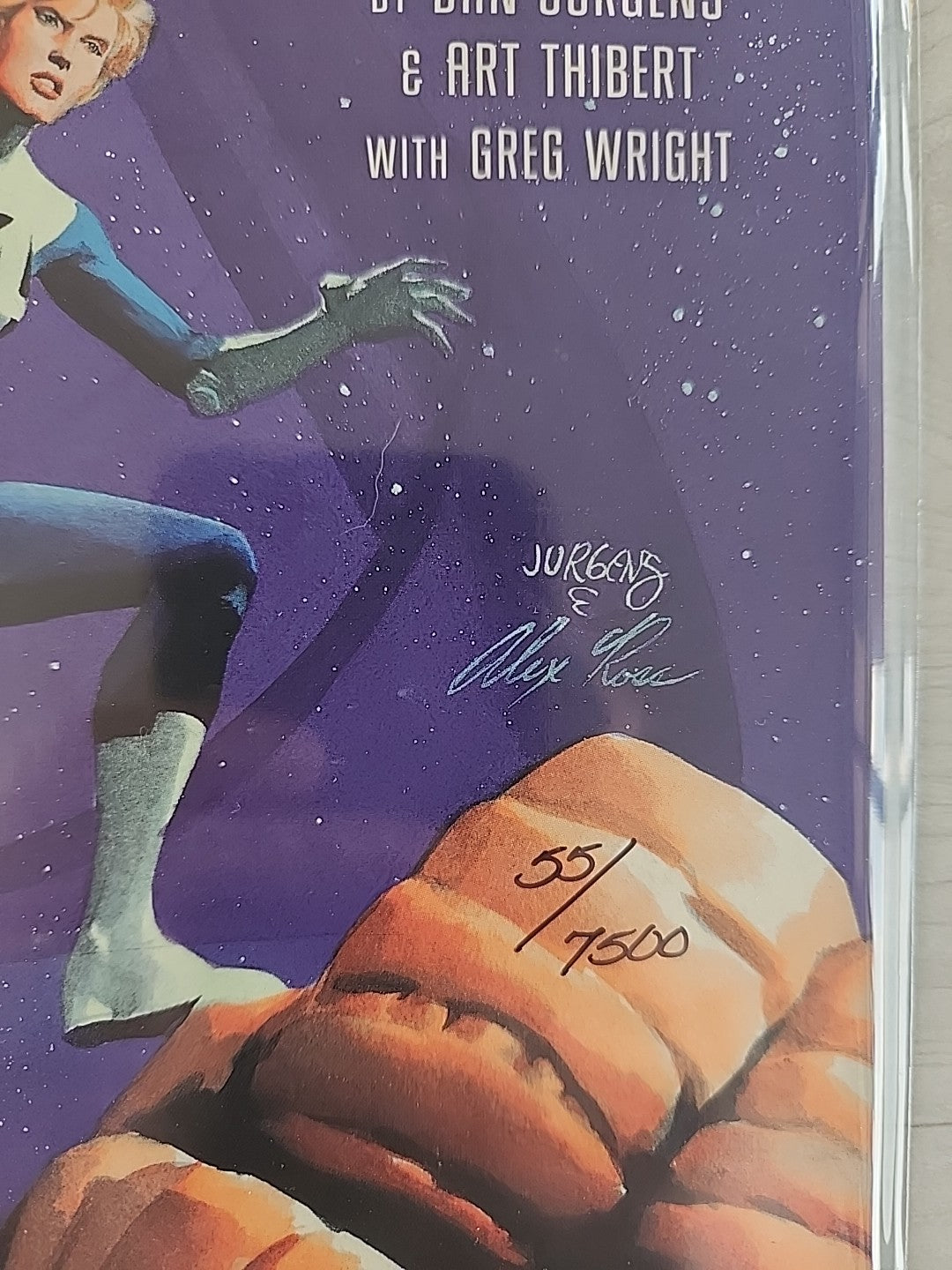 Superman / Fantastic Four Treasury Comic Signed Alex Ross & Dan Jurgens COA 1999