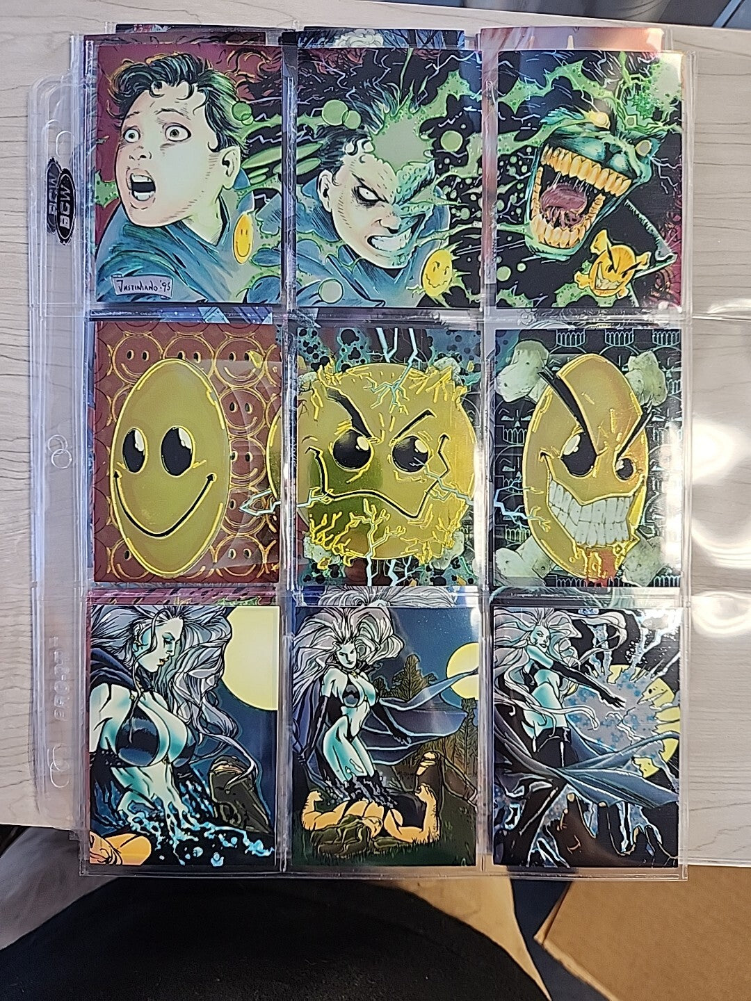 EVIL ERNIE Glow In The Dark 1995 Chromium Complete 100 Card Set in Sheets
