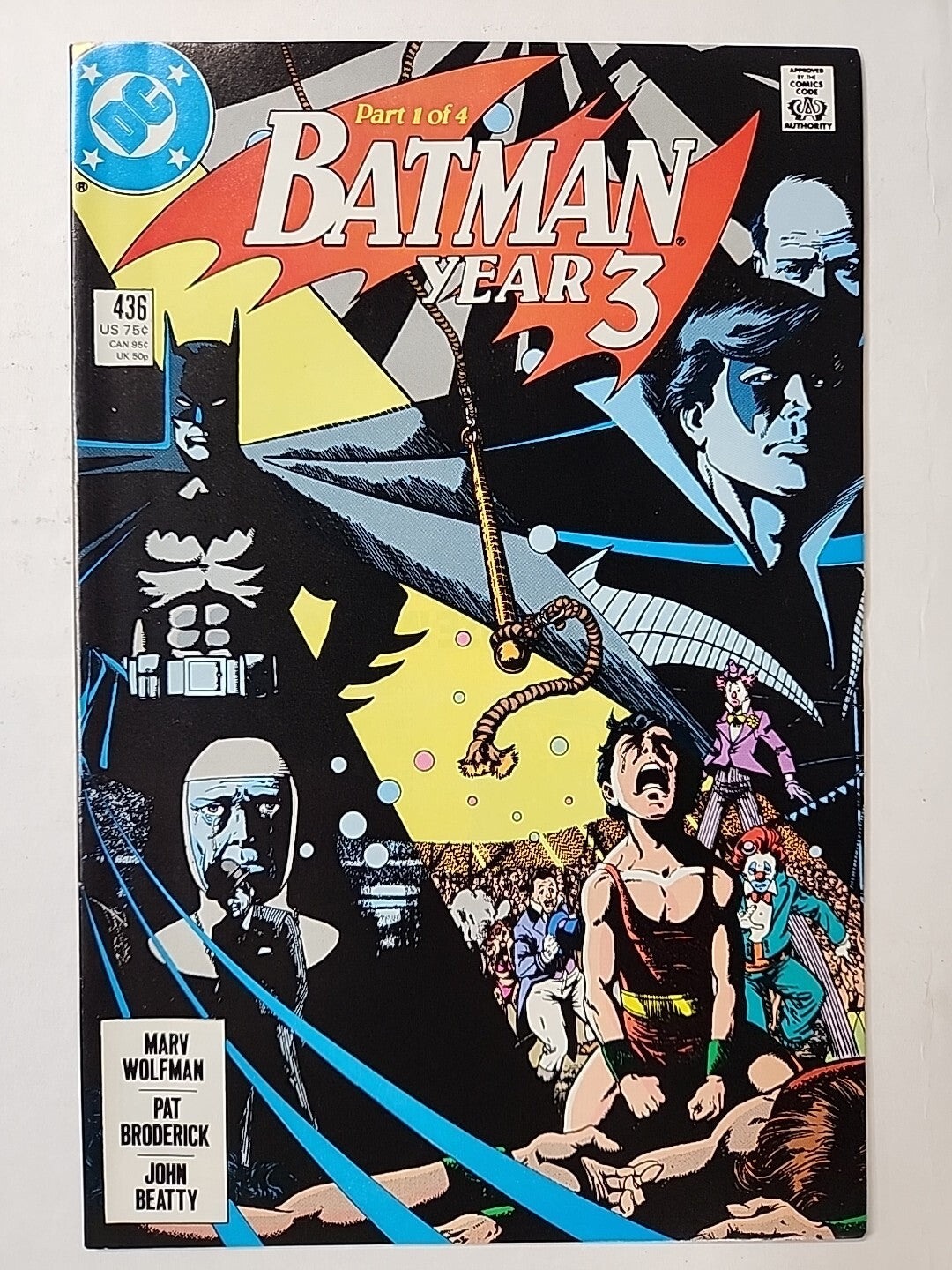 Batman Year Three Part 1-4 (436, 437, 438, 439) Full Run Complete Set DC 1989 VF
