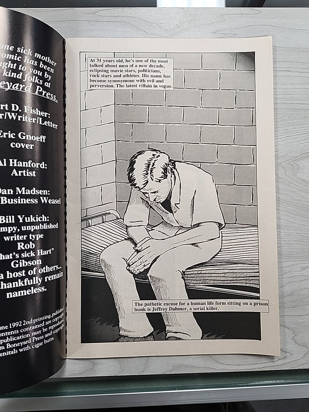 Boneyard Press Jeffery Dahmer An Unauthorized Biography of a Serial Killer FN/VF