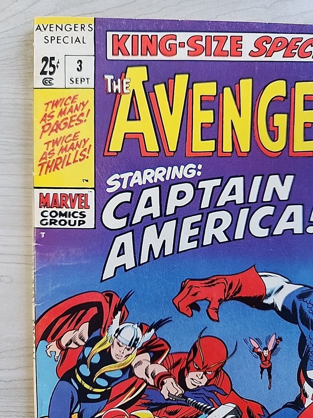 Marvel King-size Special THE AVENGERS No. 3 (1969) Captain America Joins FN