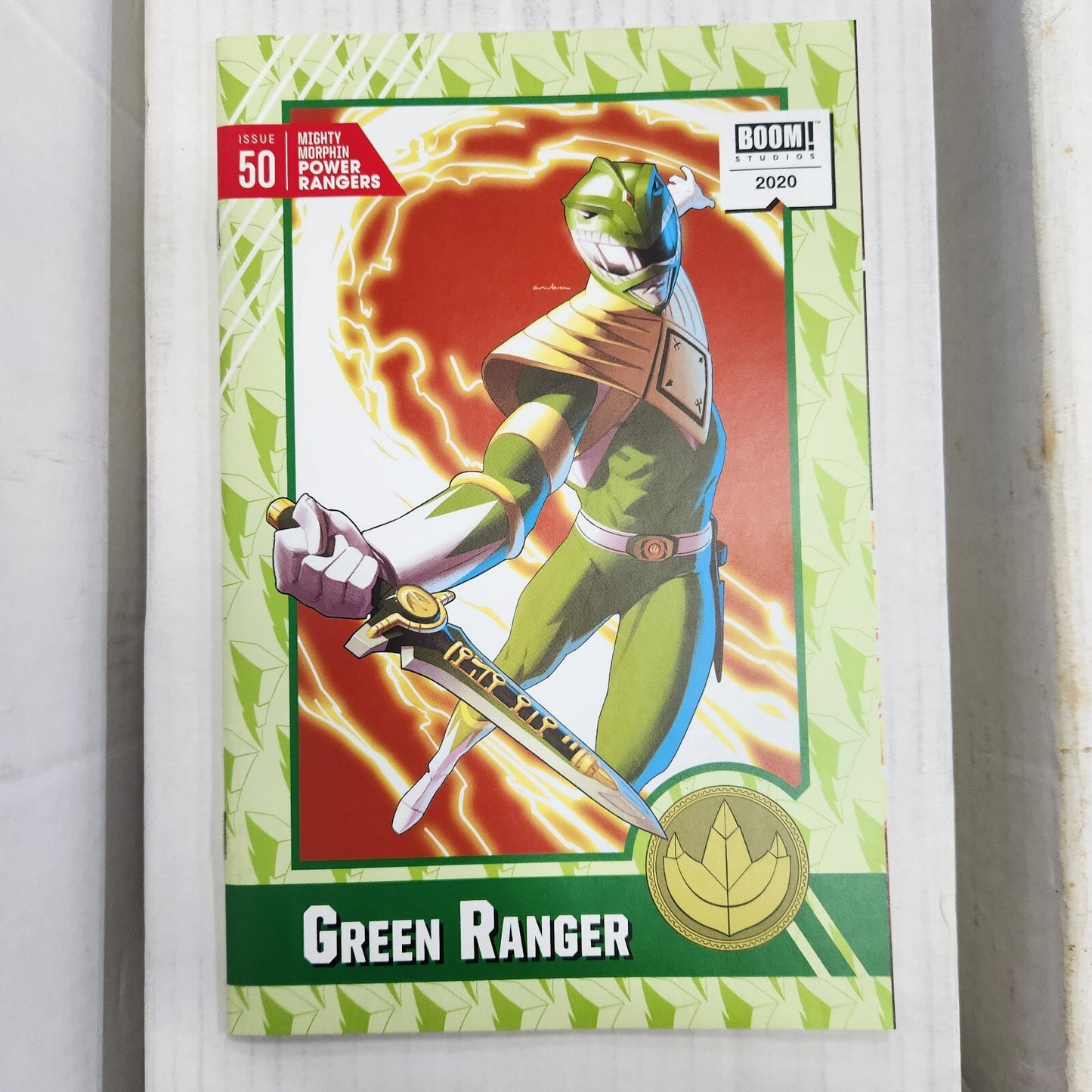 Mighty Morphin Power Rangers #50 1:25 Green Ranger Trading Card Variant
