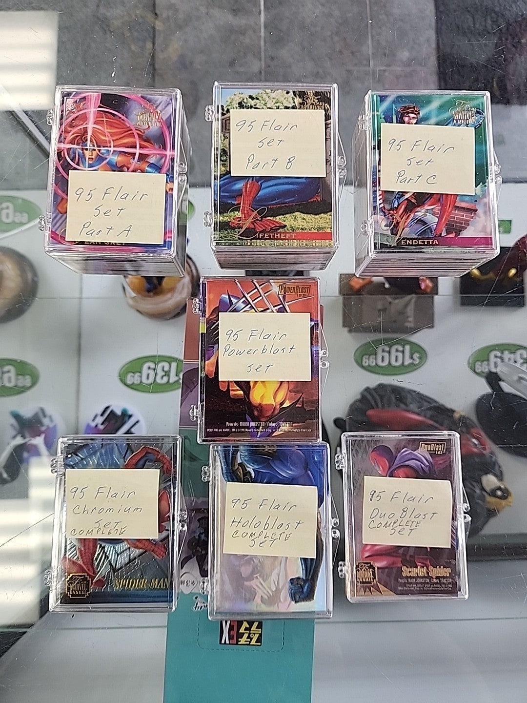 1995 Flair Marvel Annual: Complete Set /w Inserts 200 Cards NM