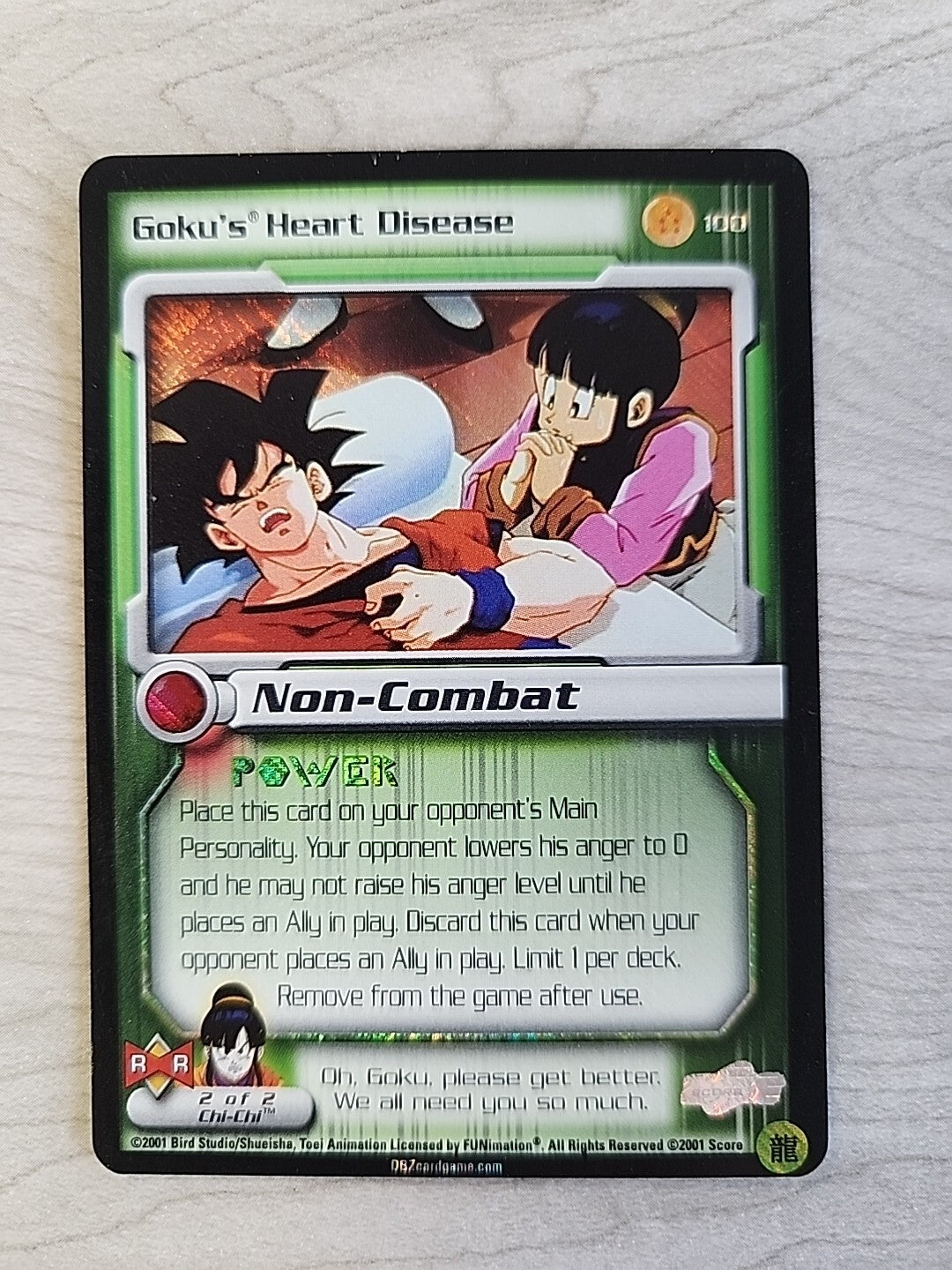 DBZ Dragon Ball Z FOIL Goku's Heart Disease 100 CCG Limited Android Saga LP/NM